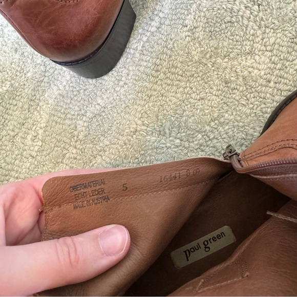 Paul Green Suzette Pointed Toe Leather Bootie 16441 - Picture 9 of 9